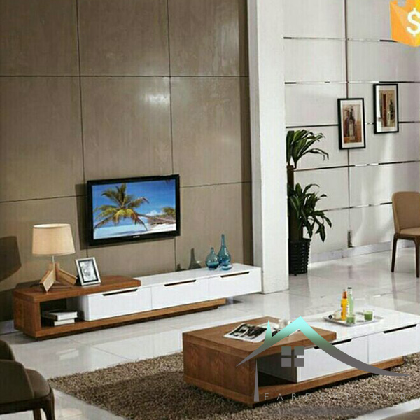 میز تلویزیون شیک و جدید با میز جلو مبلی
