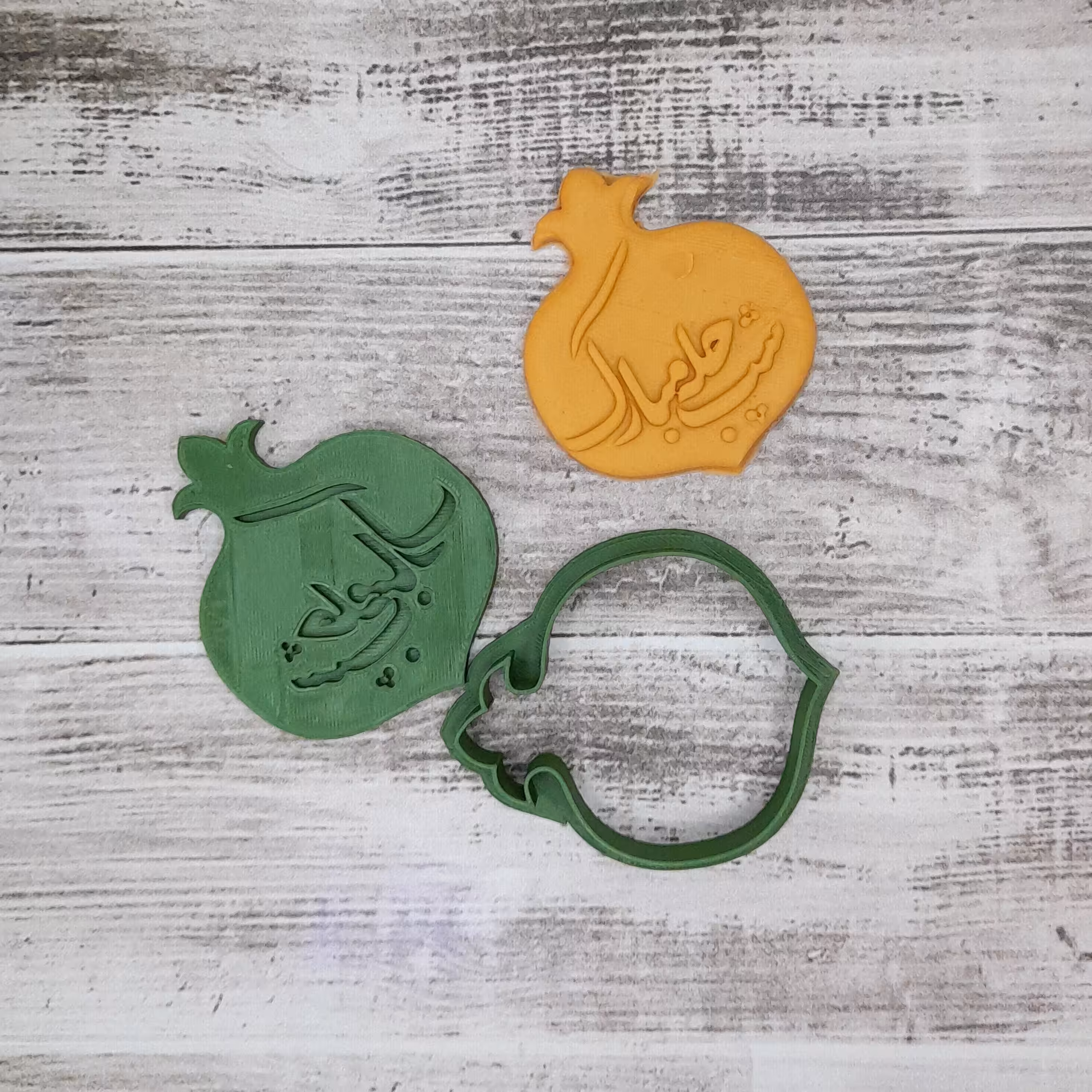 مهر و کاتر انار شب چله مبارک، 8 سانت ، قالب شیرینی، کوکی،فوندانت و...