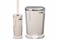 ست سطل و برس بتیس مدل نگین سفید کروم