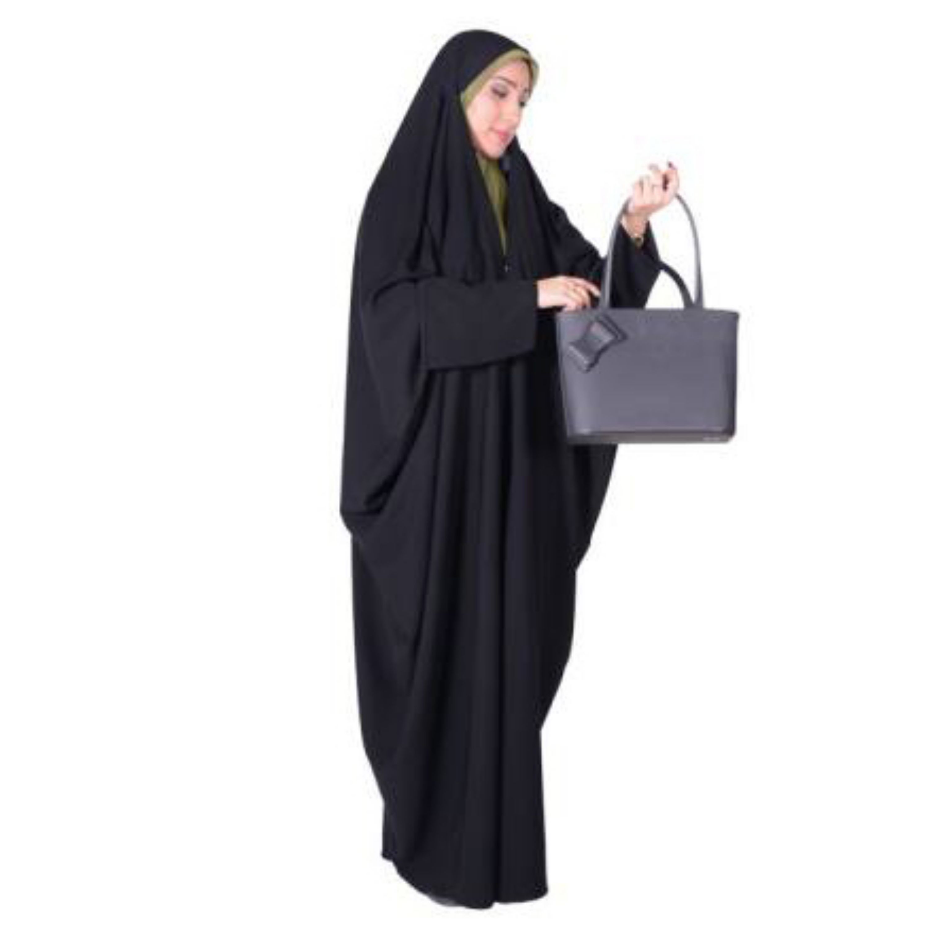 چادر لبنانی (صدف) حریر اسود دبل الگانس ژاپن