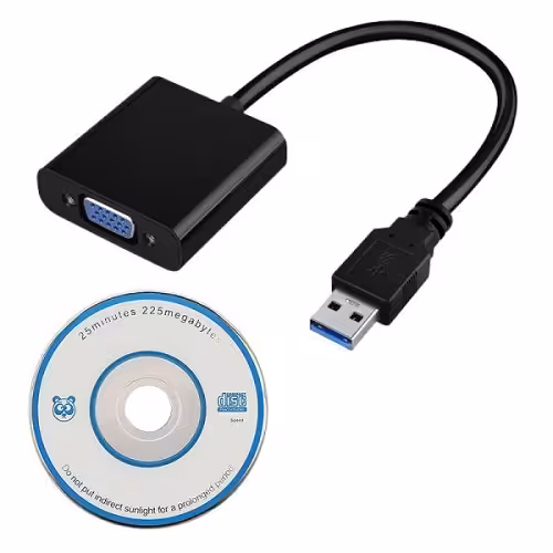 تبدیل USB3.0 به VGA به همراه سی دی درایور