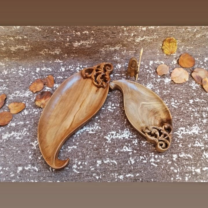 ظرف منبتی کاملا دستساز قابل سفارش با چوب زیبای گردو مناسب برای سرو انواع خوراکی های سرد وگرم