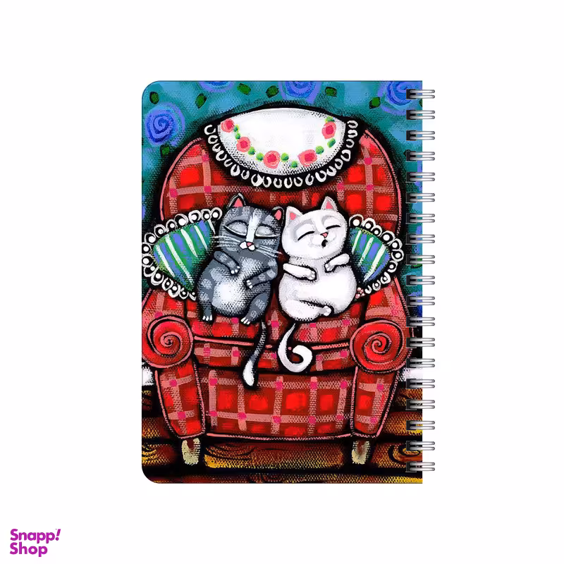 دفترچه یادداشت بامبیلیپ مدل چوبی طرح مبل و گربه های خسته  کد 5932984