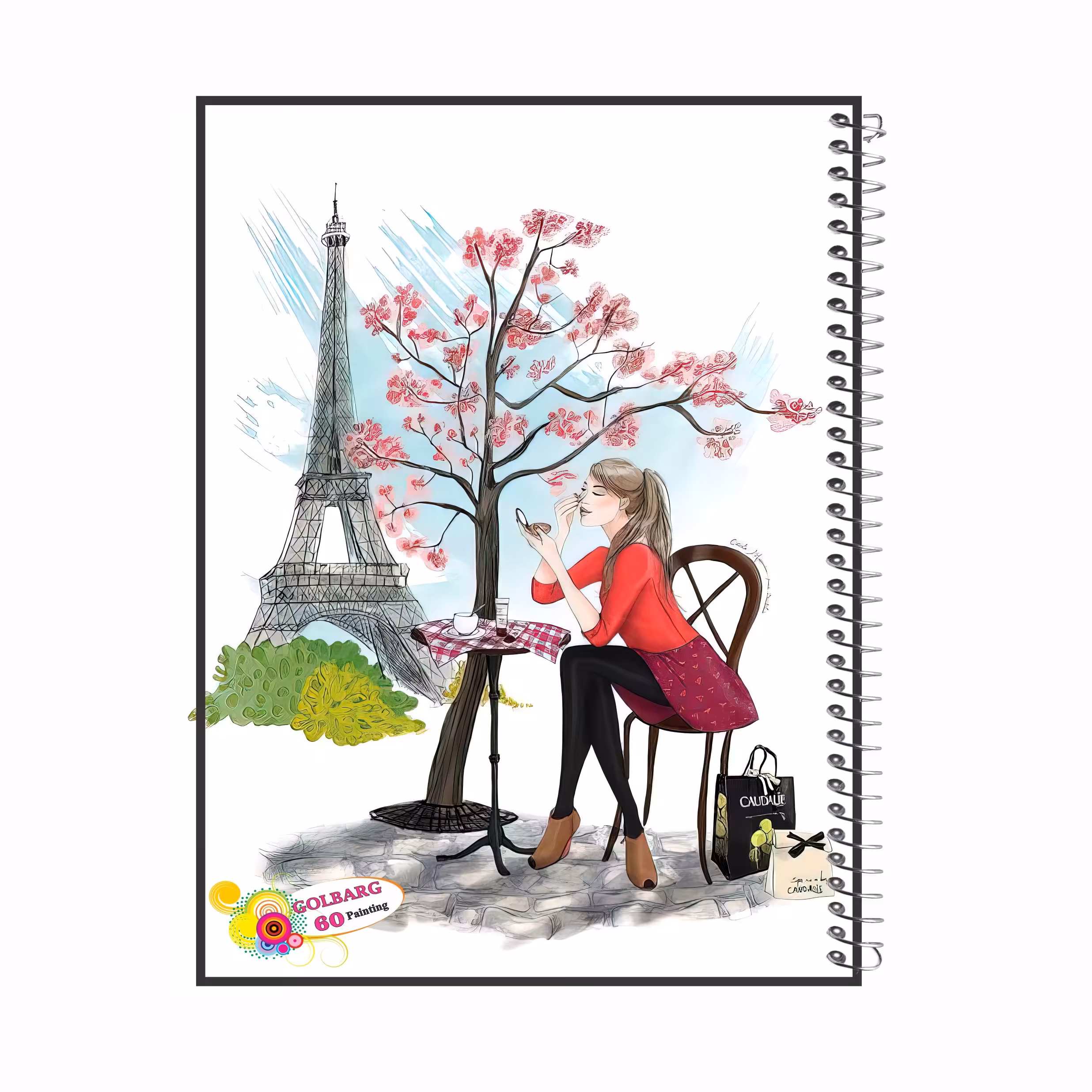 دفتر نقاشی 60 برگ گلبرگ طرح دخترانه کد 125