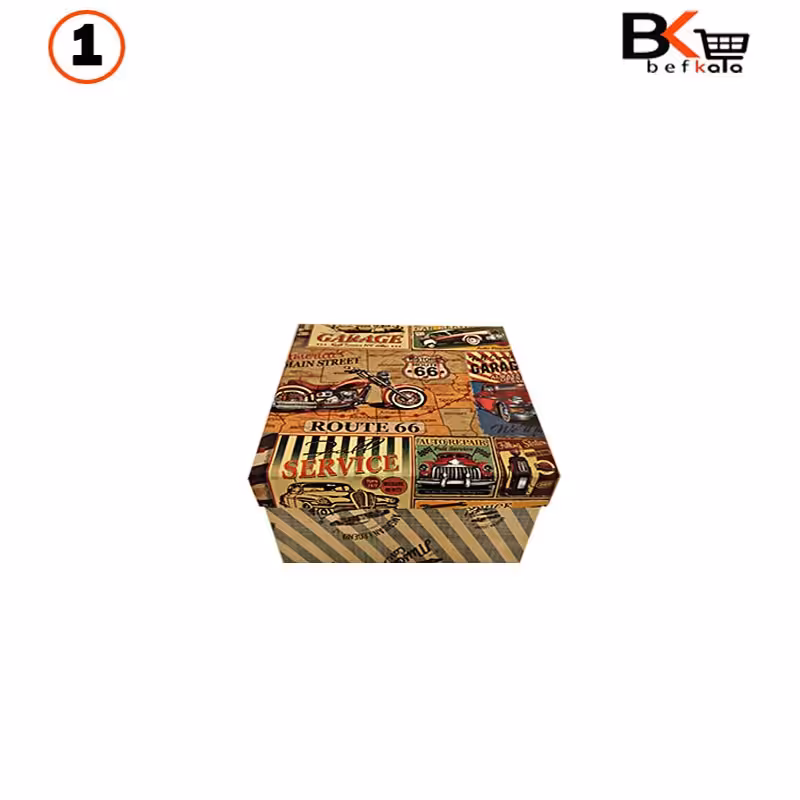 باکس کادویی مربعی کلاسیک سایز یک 