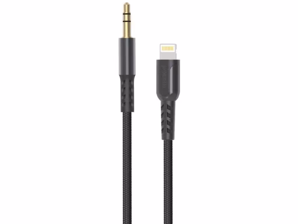 کابل صدای لایتنینگ به جک 3٫5 میلی‌متری پورودو Porodo Lightning to Aux Data Cable PD-AUL12-BK