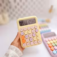 ماشین حساب فانتزی دکمه ای رنگی