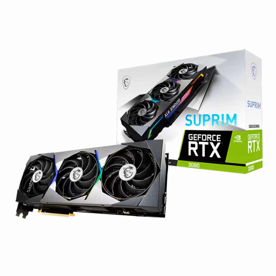 کارت گرافیک ام اس آی GeForce RTX 3080 SUPRIM 10G LHR