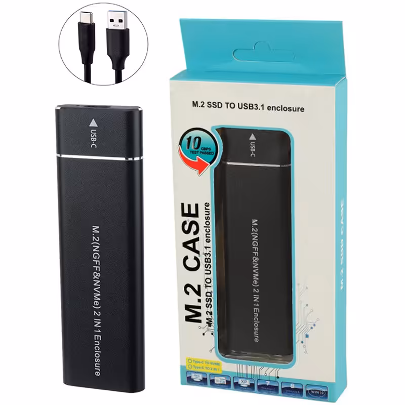 باکس اس اس دی M.2/NVMe با رابط Type-c To USB3.0M.2/NVMe SSD Type-c To USB3.0 box