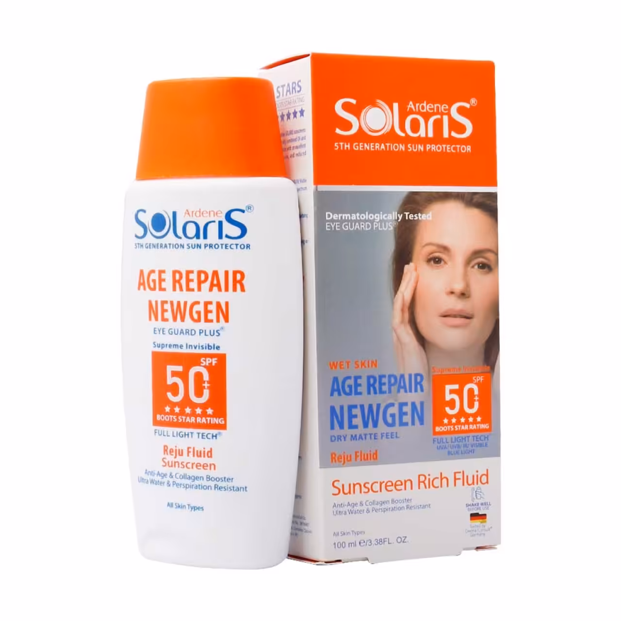 فلوئید ضد آفتاب و ضد چروک SPF50 سولاریس آردن مدل ایج ریپیر نیوژن 100 میلی لیتر