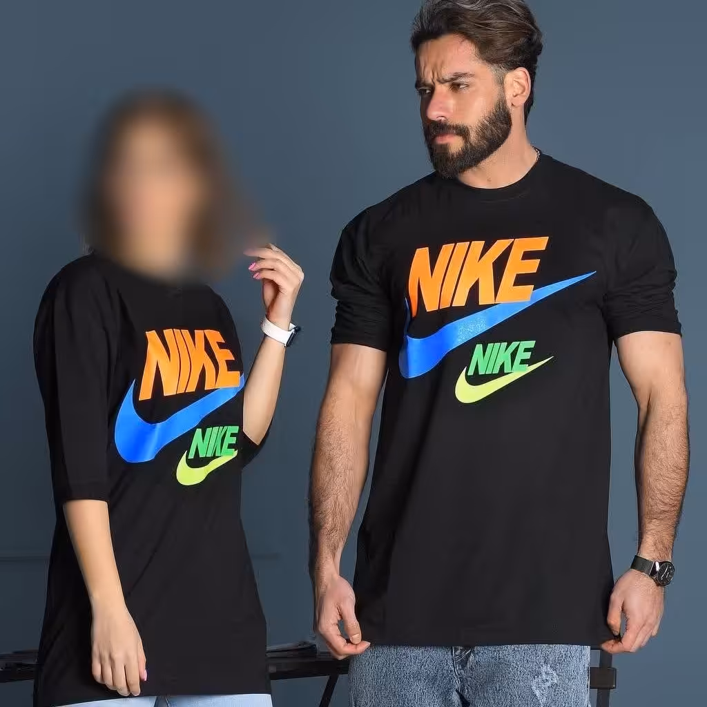 تیشرت لانگ طرح نایک جنس نخ پنبه درجه 1 در 4 سایز l.xl.2xl.3xl 