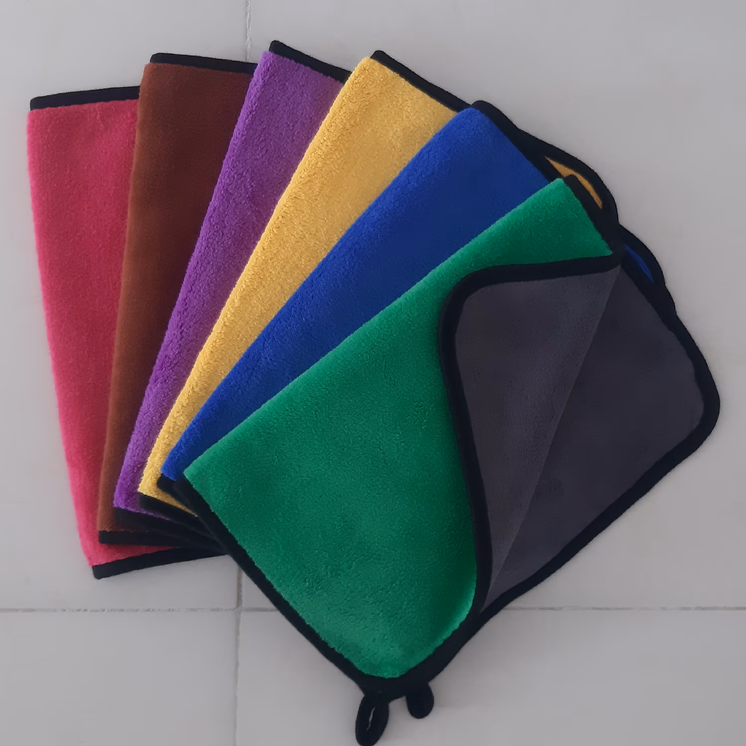 دستمال دولایه حوله ای نانو میکروفایبر (بسته 12 عددی ) اندازه 30 در 40 ارسال رایگان