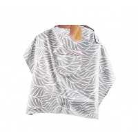 کاور شیردهی بیبی جم طوسی طرحدار Babyjem Breastfeeding Bib with Pocket
