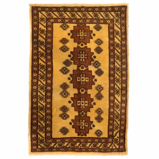 فرش دستباف قدیمی یک ونیم متری کد 141126