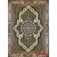 فرش ماشینی شاهکار صفویه 4717 سبز روشن