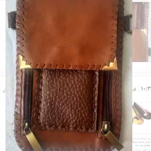 کیف پاسپورتی چرم دست دوز