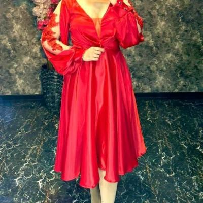 پیراهن شب زنانه ساتن مدل پارادیس