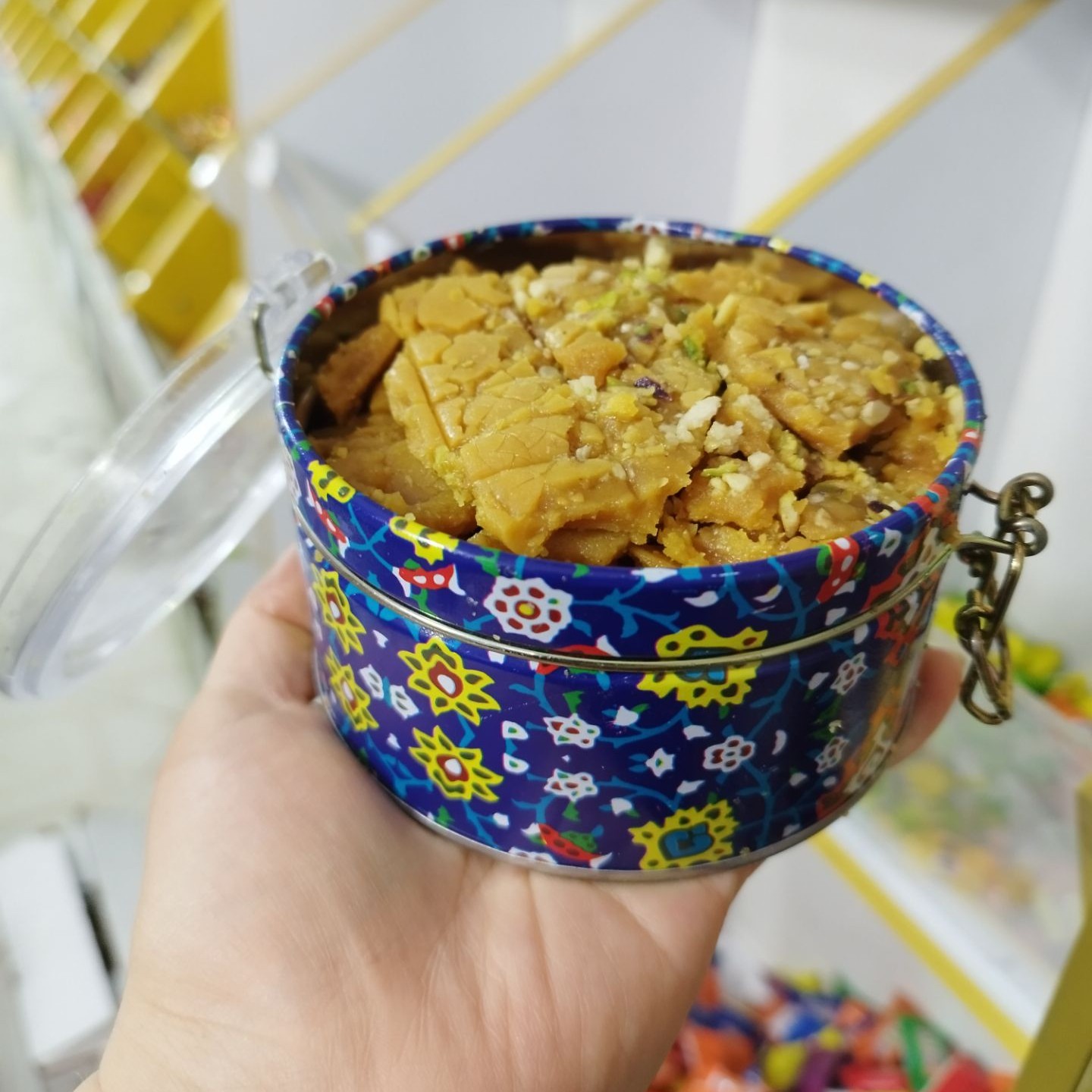 سوهان حبه ای کره ای تازه جعبه ای سوغات