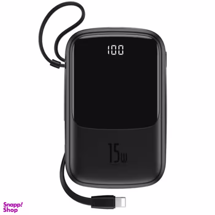 شارژر همراه باسیوس (Baseus) مدل PPQD B01 همراه با کابل لایتینگ ظرفیت 10000mAh