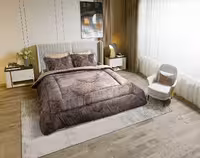 روتختی دونفره مخمل لومانا 6تکه طرح شنل سابو