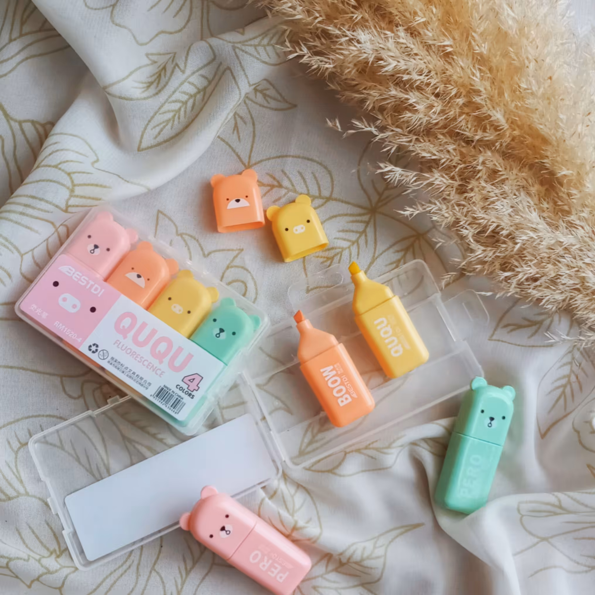 هایلایتر طرح حیوانات 4 رنگ 