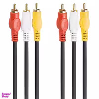کابل تبدیل 3 جک RCA به 3 جک RCA آی سن (Icen) مدل IE-C280 به طول 1.8 متر