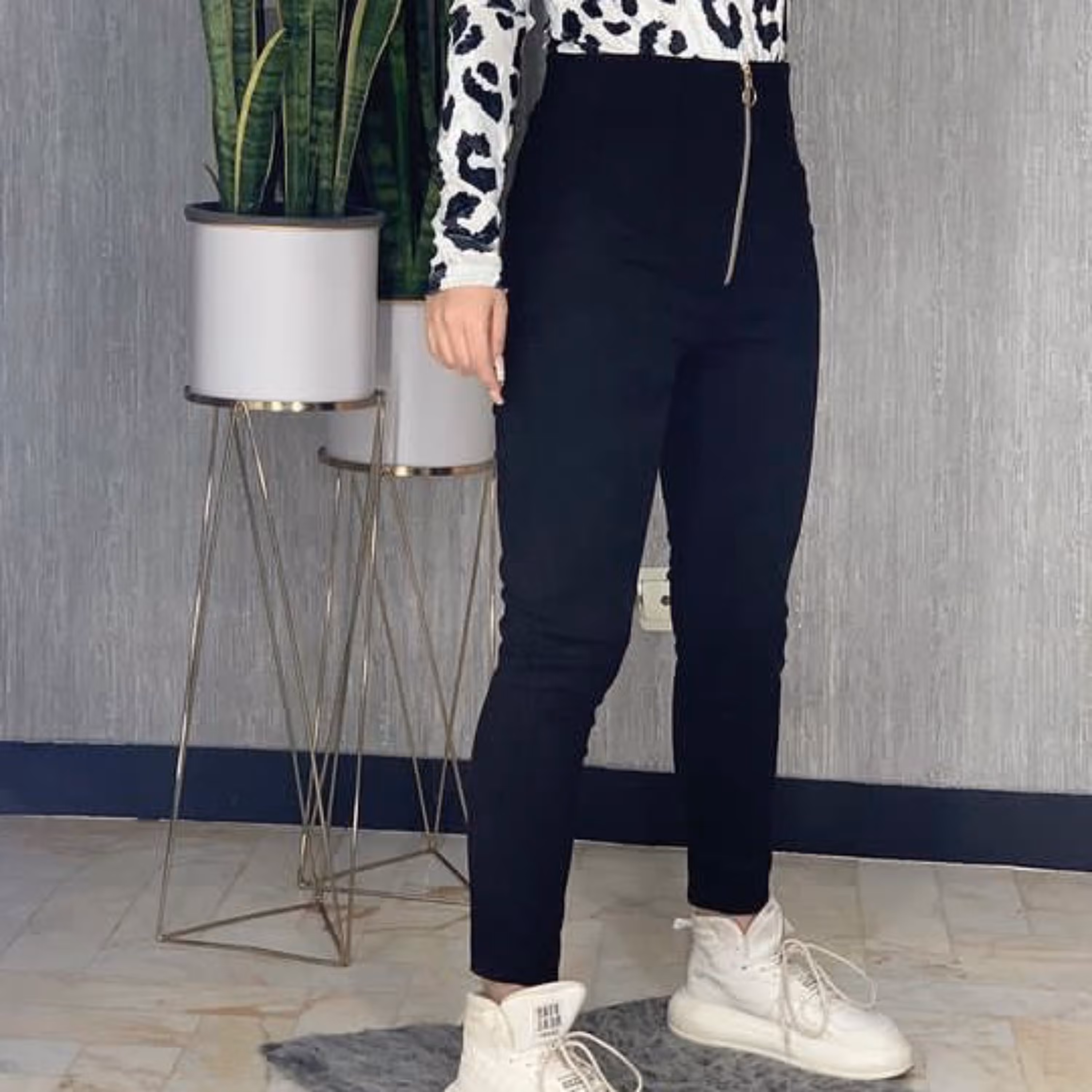 شلوار گنی مشکی سوییت قد 90