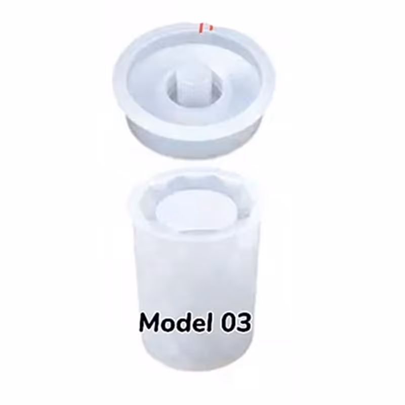 قالب سیلیکونی وارداتی جا مایع طرح استوانه  کریستالی با پمپ