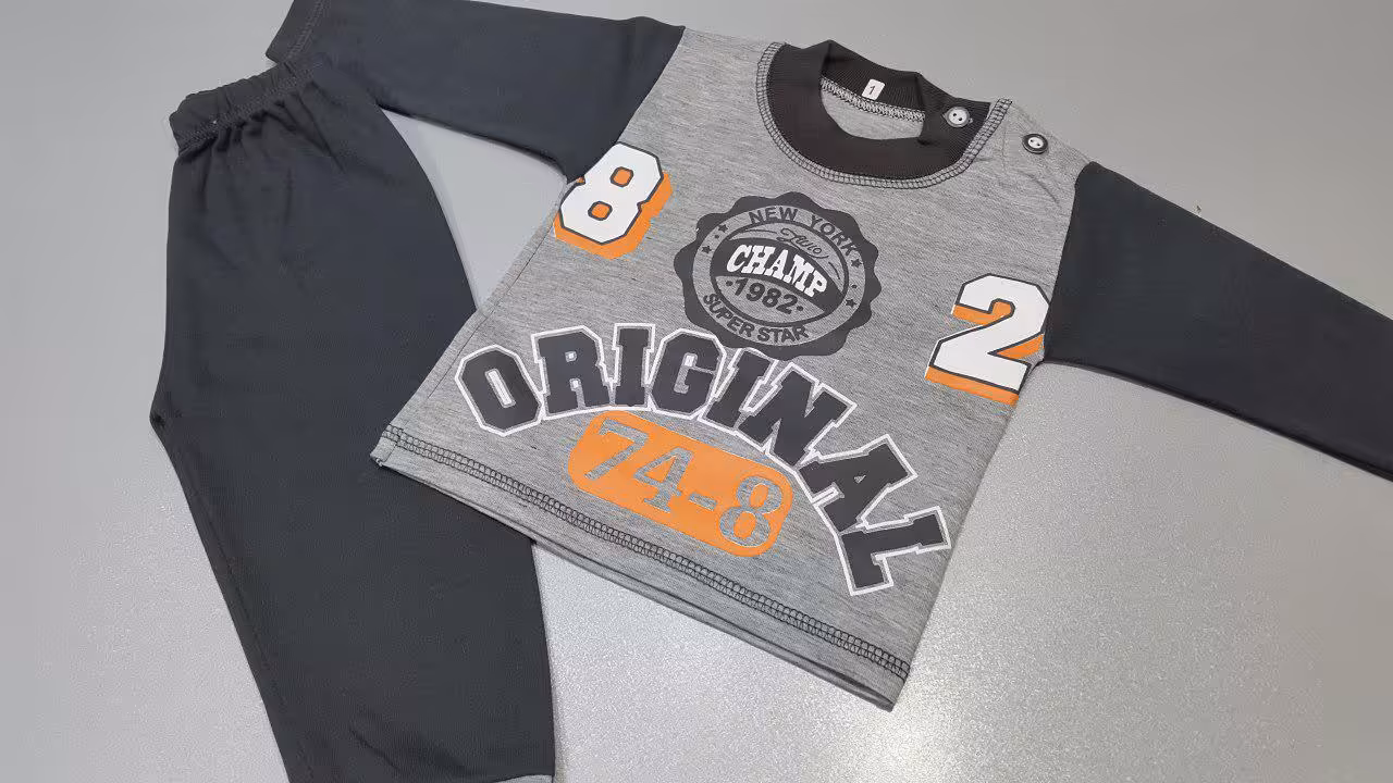 بلوز شلوار پسرانه ملانژ کد ۷۱۰۲