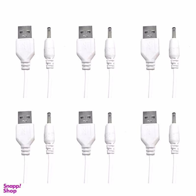 کابل تبدیل USB به DC 3.5 MM مدل 4740 طول 0.8 متر مجموعه 6 عددی