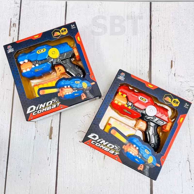 تفنگ تیر ابری اسباب بازی خشاب چرخشی سری تیر قابلیت چسبیدن به سطوح