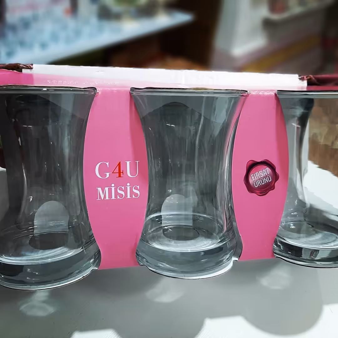 استکان کمرباریک ترک پک 6تایی پاشاباغچه