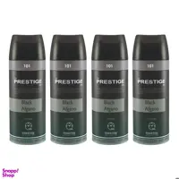 اسپری خوشبو کننده بدن مردانه پرستیژ (Prestige) مدل Black afgano حجم 150 میلی‌‌لیتر مجموعه 4 عددی