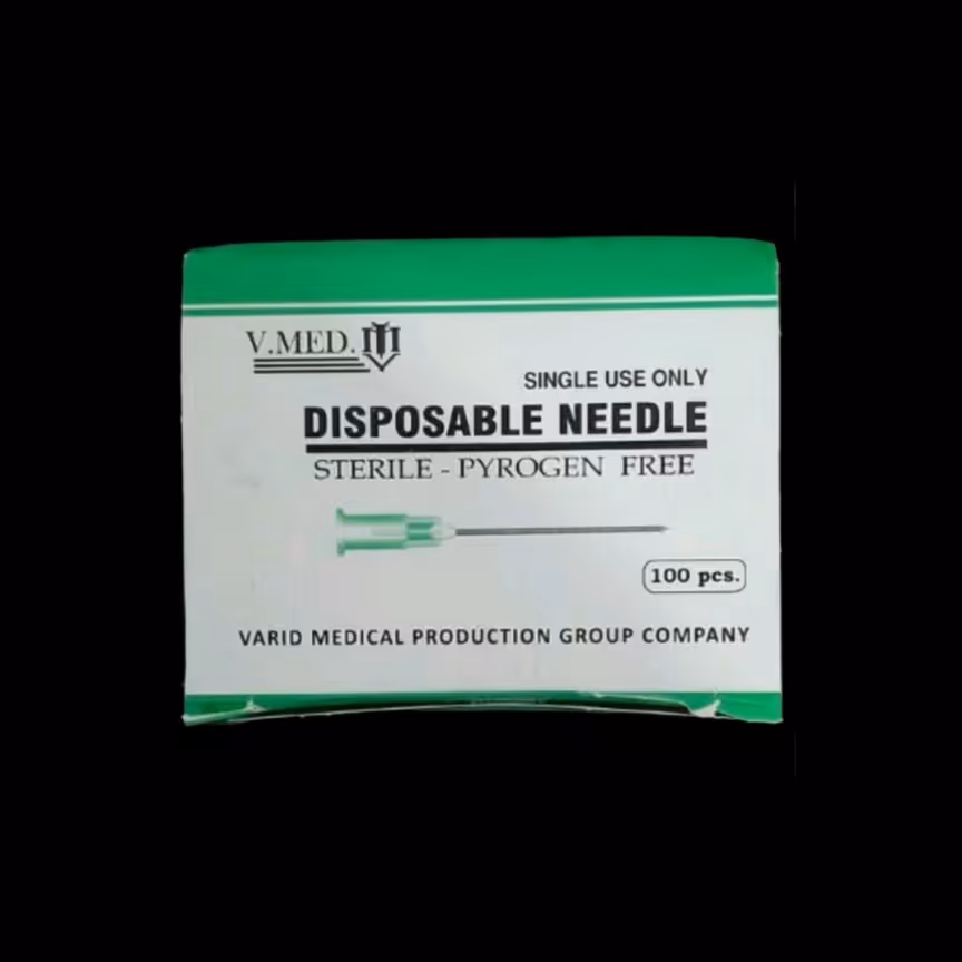 سر سوزن تزریق سبز رنگ سایز 21 بسته ی صد عددی 