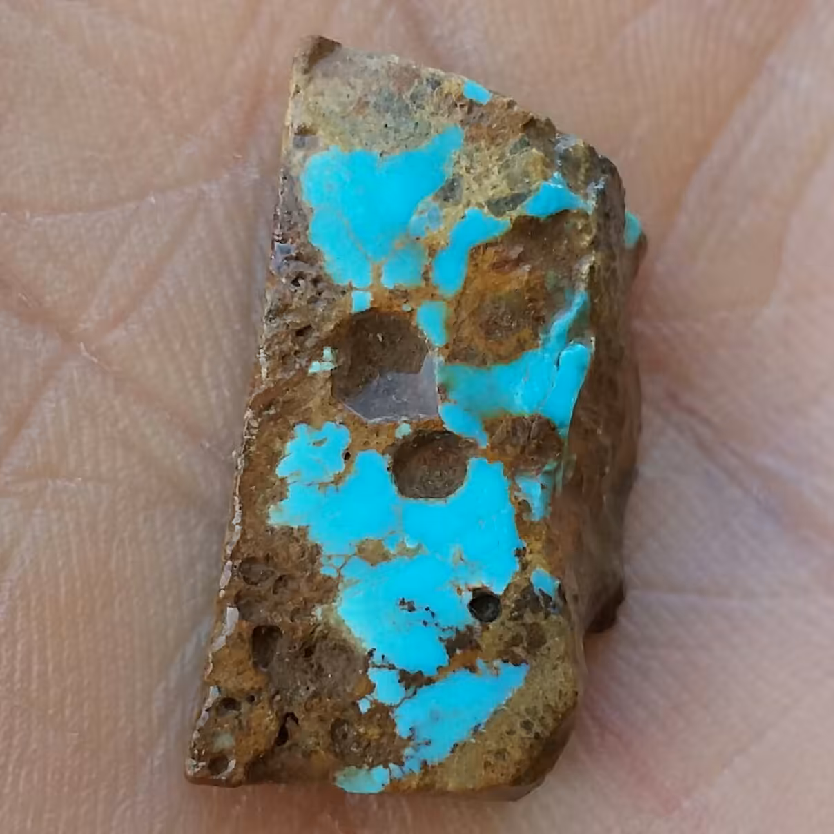 اسلایس سنگ راف فیروزه اصل نیشابور 100 در 100 طبیعی محشررر شاهکار خلقت