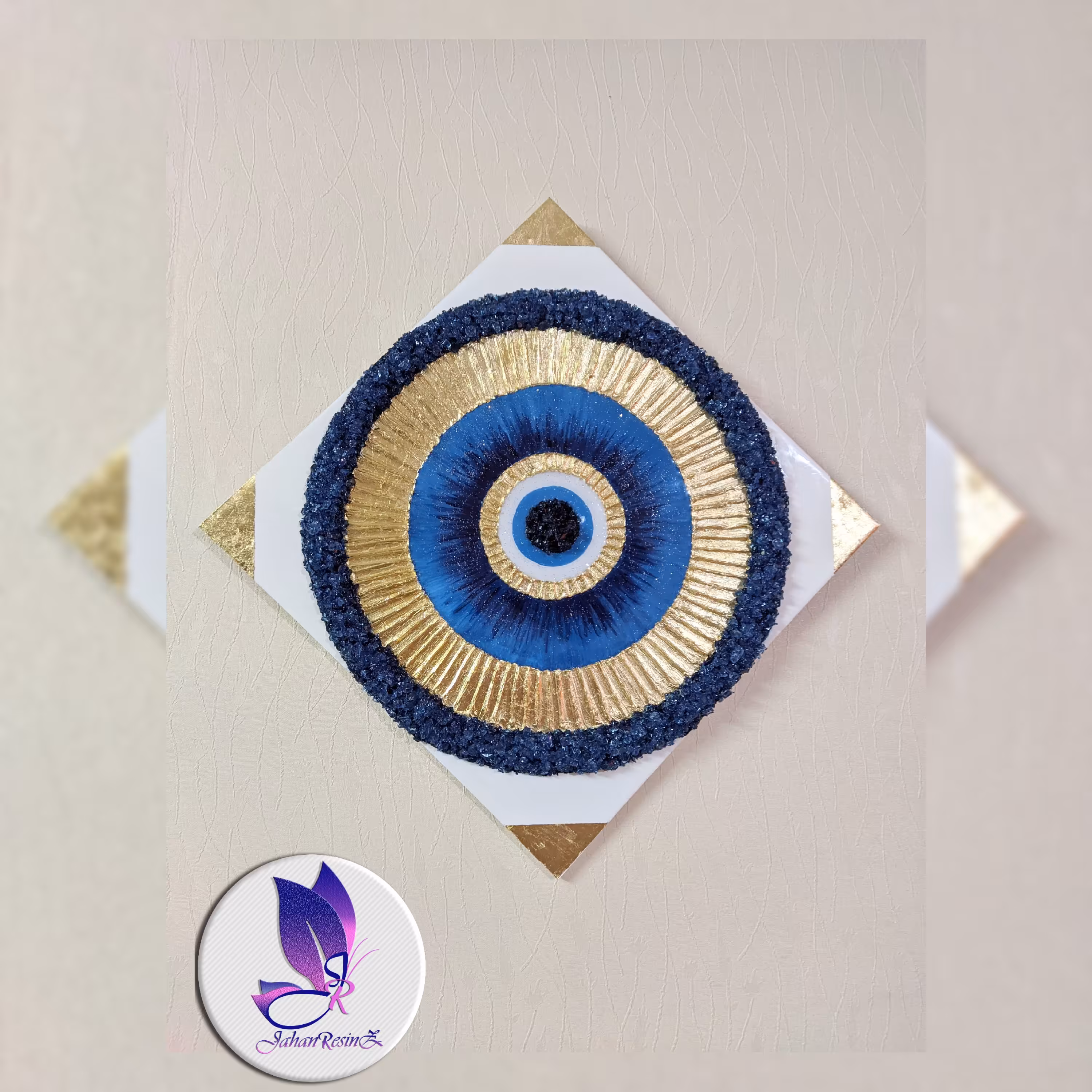 تابلو چشم نظر رزینی 40در40 کریستال (ارسال رایگان)نشکن  جهان رزینز