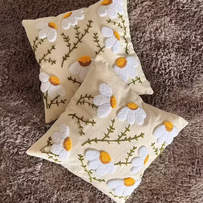 کاور کوسن های پانچدوزی شده  2عدد