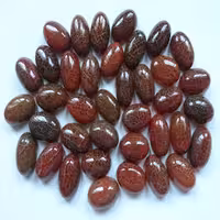 پک 38 نگین عقیق دراگون (رنگ قرمز آجری)