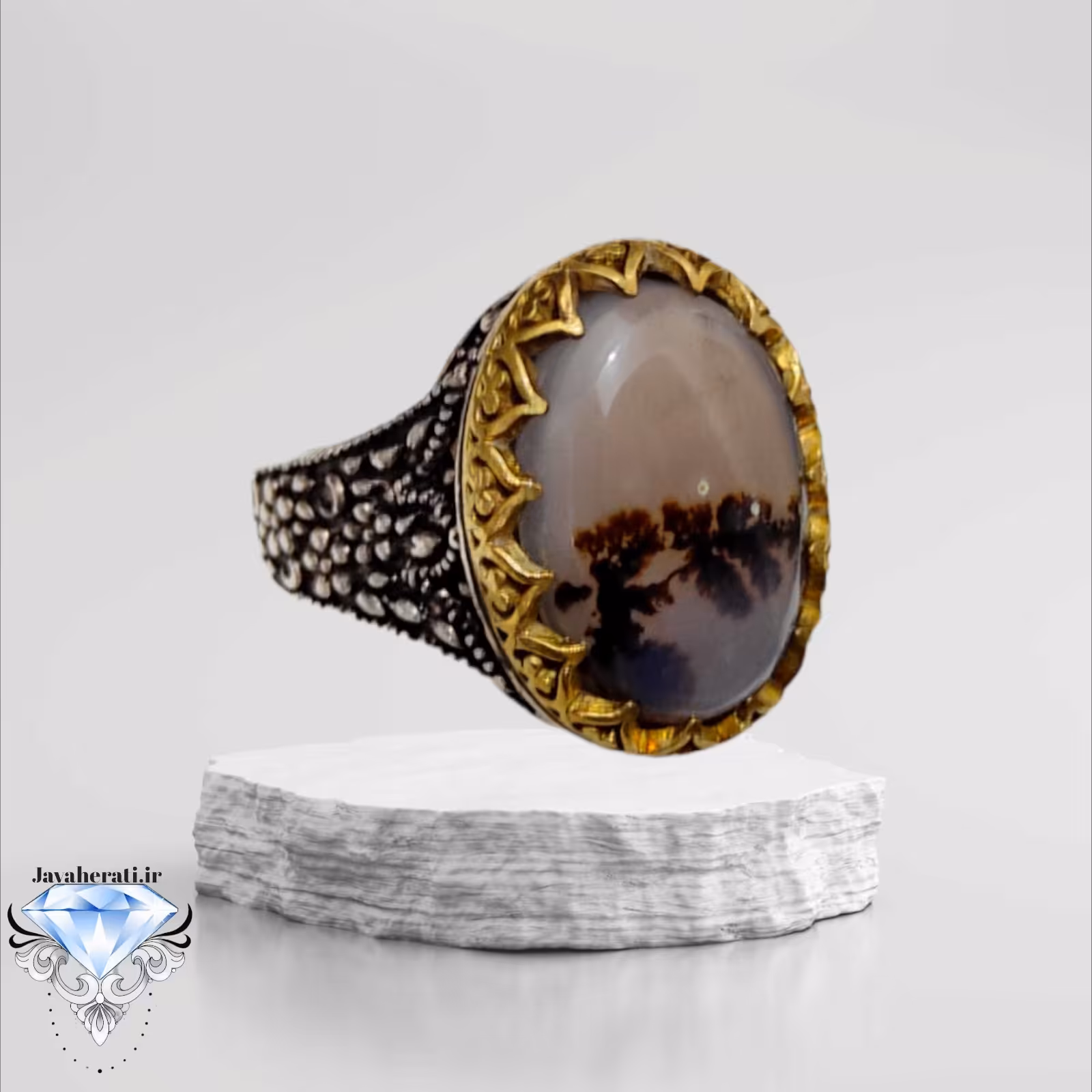 انگشتر شجر قائن معدنی و زیبا 