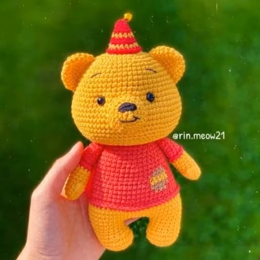 عروسک بافتنی پو دلبافت