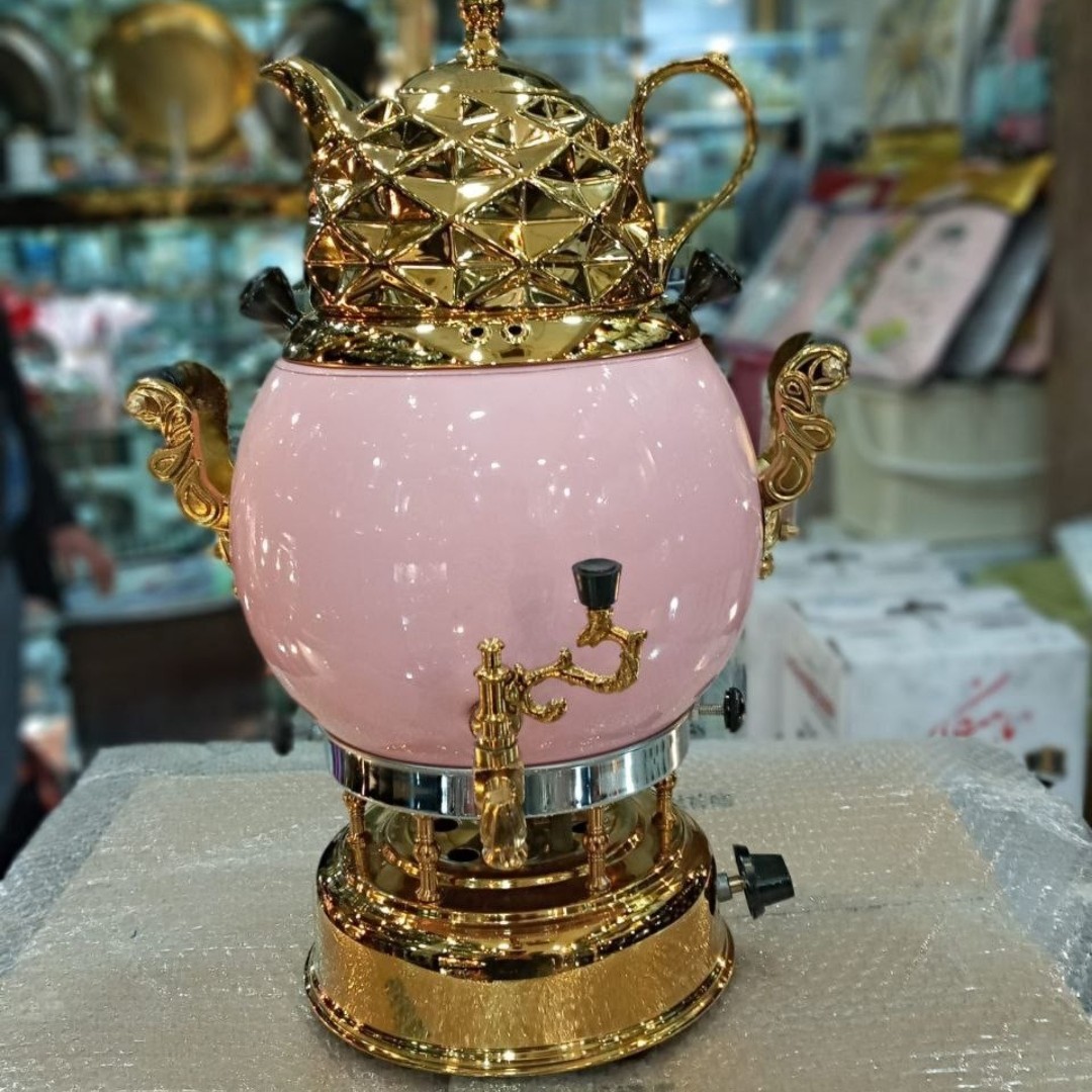 سماور سه کاره ابکاری جنس برنج و استیل