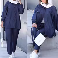 مانتو شلوار مرواریدی مژده