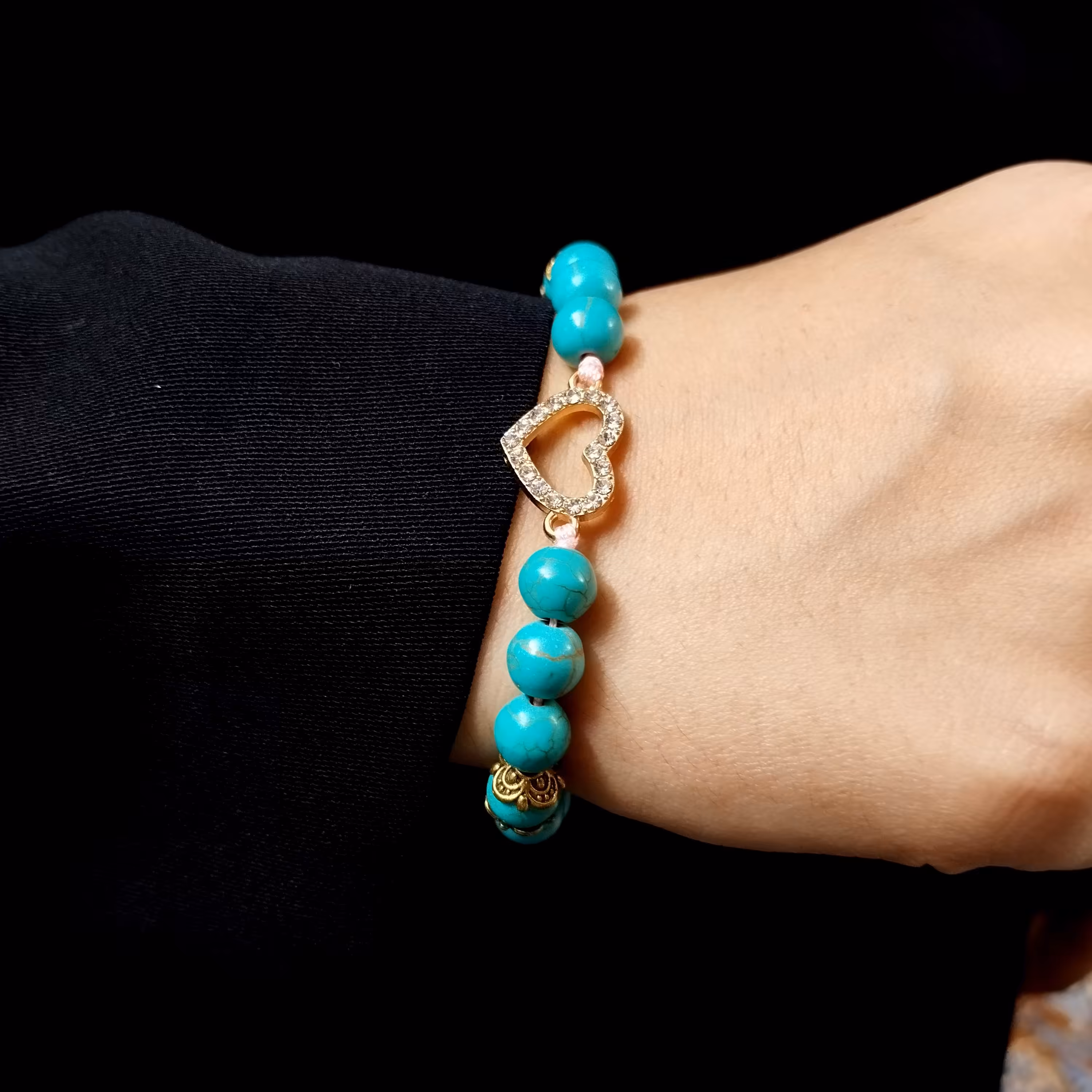 دستبند مهره ای فیروزه