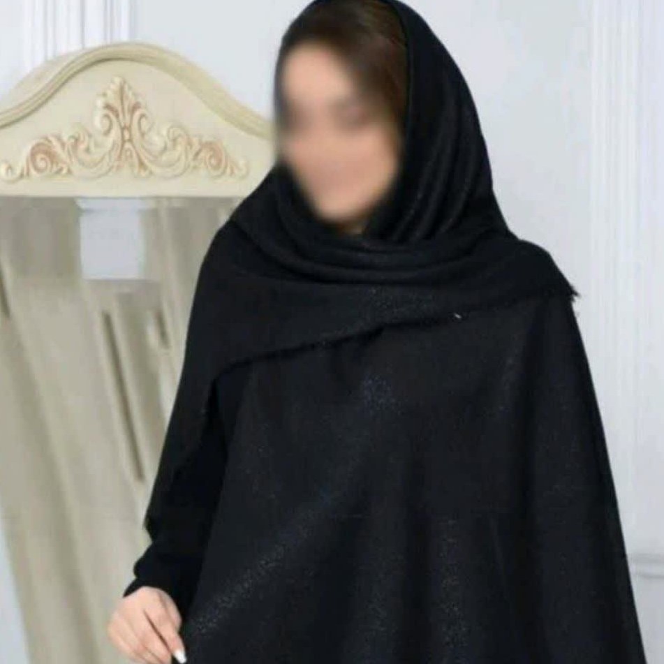 روسری مشکی لمه دار قواربزرگ 140 دارای جعبه ویژه