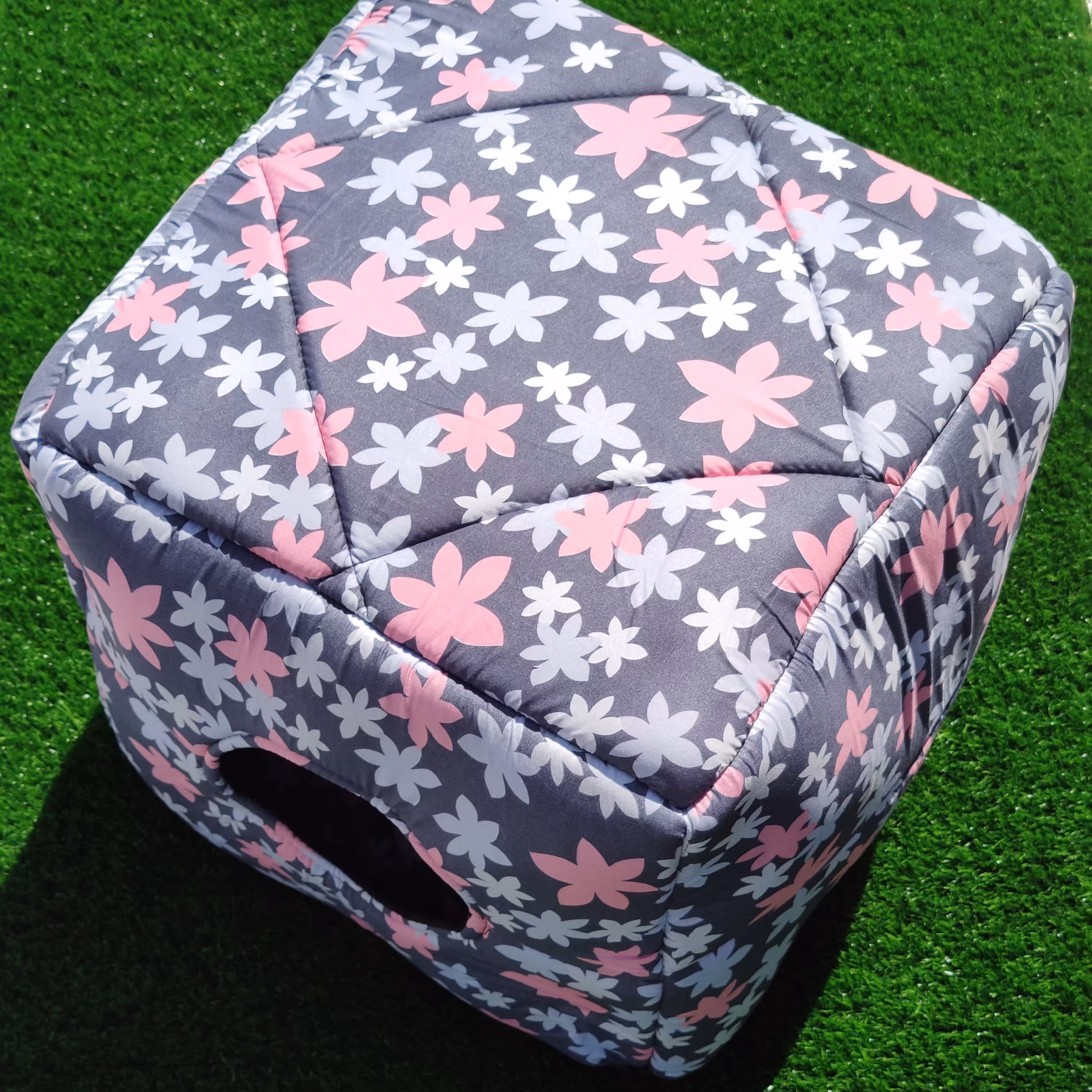 کلبه حیوانات خانگی 3 حالته پارچه ای