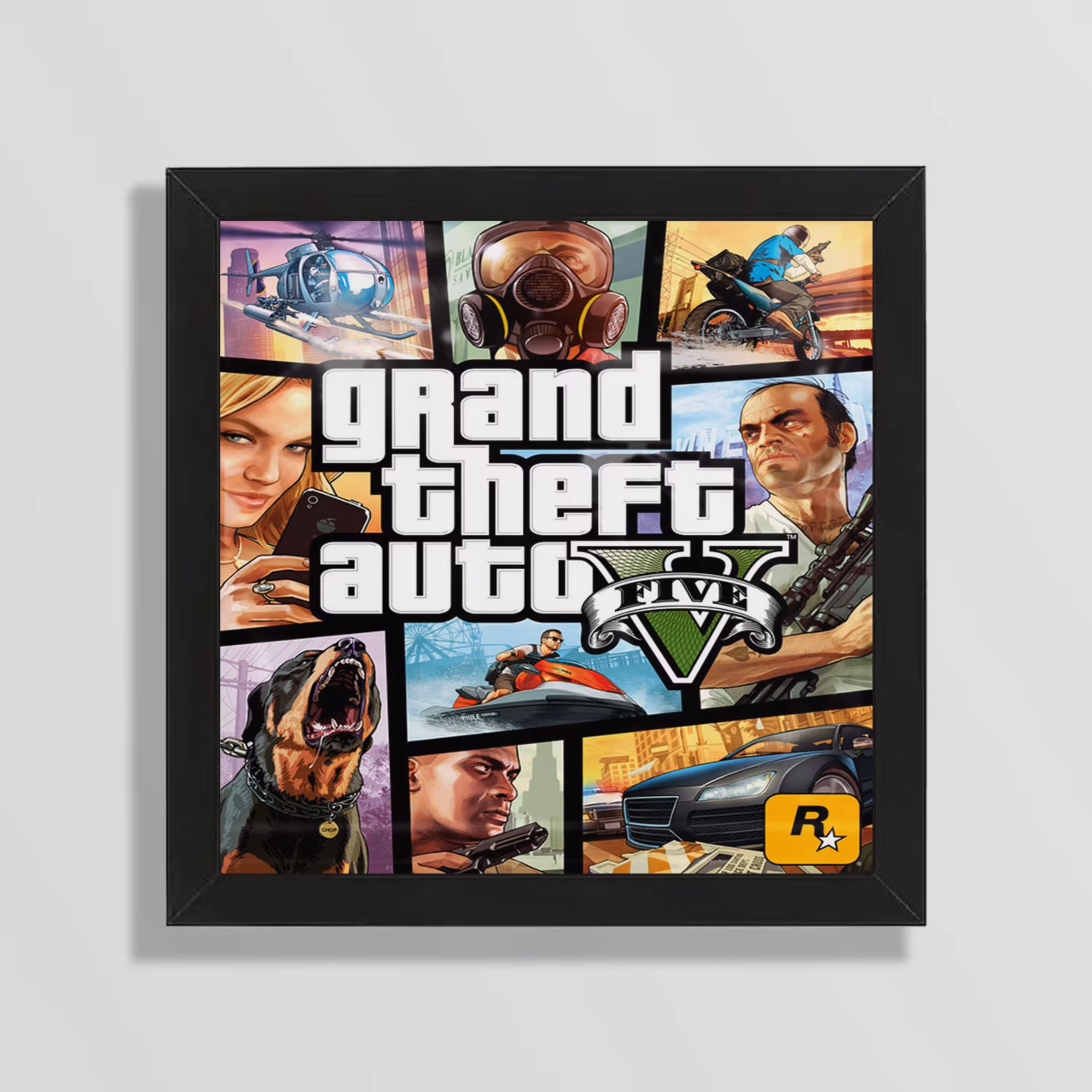 تابلو طرح بازی جی تی ای gta سایز 20 در 20