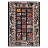 گلیم ماشینی  طرح خشتی سلطنتی( 1.5 در 2.25 )چهارمتری 6رنگ وزن 5کیلوگرم  ارسال رایگان