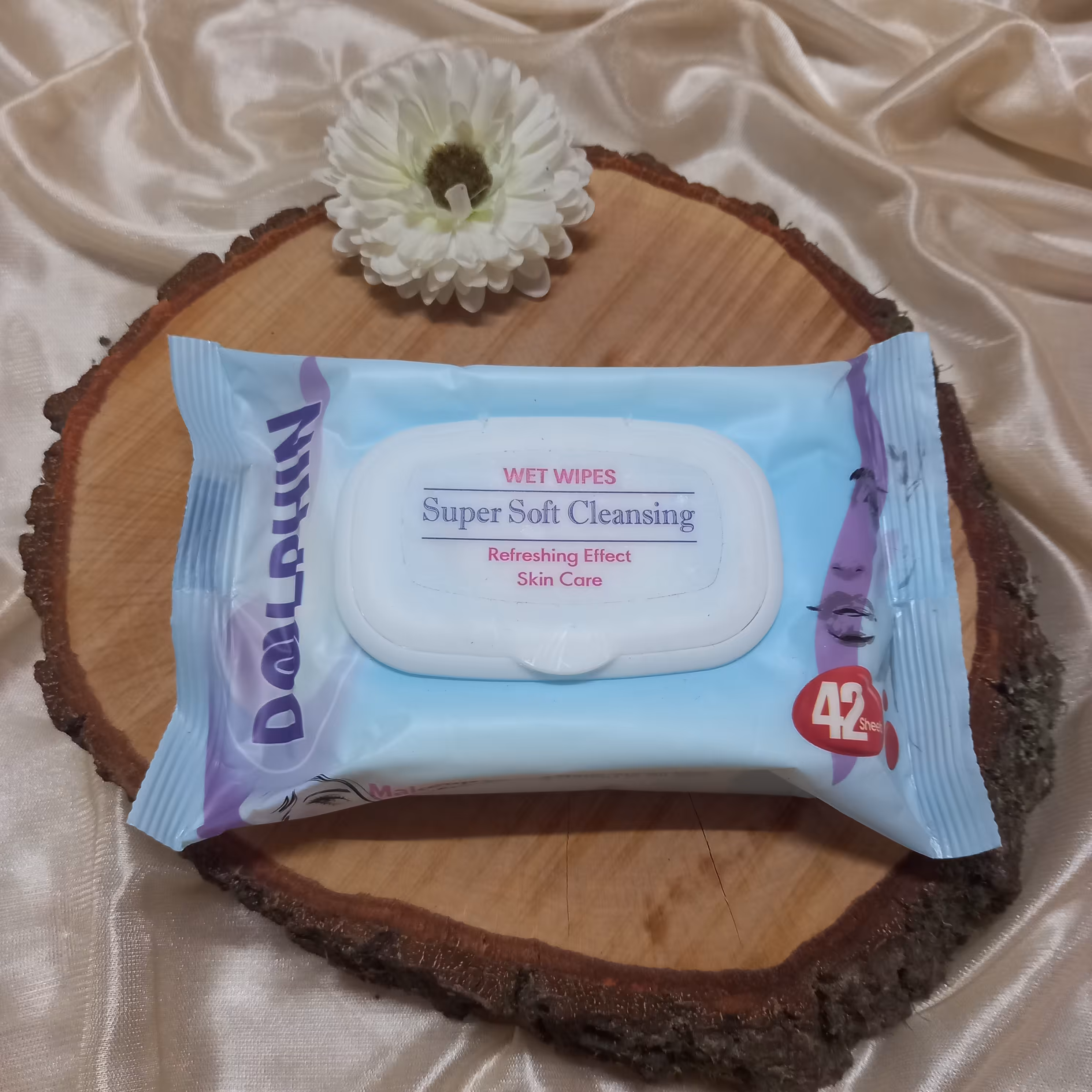 دستمال مرطوب 42 برگ دلفین 