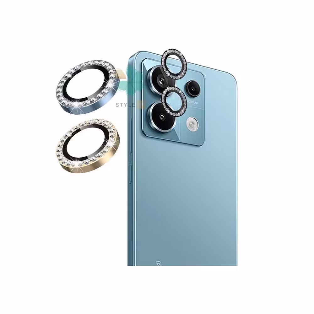 محافظ لنز گوشی نگین دار مناسب Xiaomi Redmi Note 13 Pro