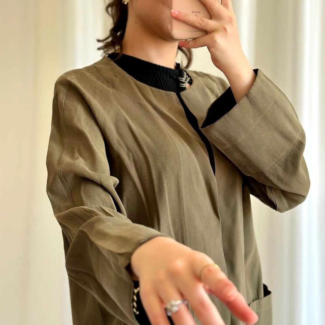 مانتو پاییزه دورس ویسکوز طبیعی زنانه و دخترانه رنگ سبز مات اوتلت اورجینال